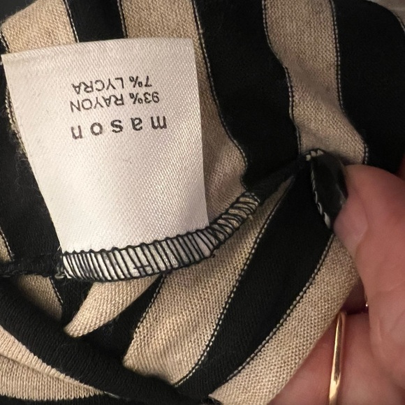 Mason Striped Black and Cream mini Dress - Picture 6 of 6